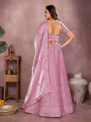 Embroidered Lehenga Choli with Matching Dupatta Heavy Zari Work Festive & Wedding Wear 4