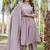 Grey embroidered kurta pant set with silk dupatta party wear