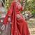 Rust embroidered kurta plazzo set with silk dupatta party wear