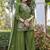 Green embroidered kurta plazzo set with silk dupatta party wear