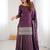 Bewitching Purple Zari Work Silk Designer Lehenga With Kurti