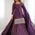 Bewitching Purple Zari Work Silk Designer Lehenga With Kurti