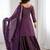 Bewitching Purple Zari Work Silk Designer Lehenga With Kurti