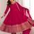 Pretty Pink Dori Embroidered Silk Engagement Wear Anarkali Pant Suit