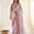 Designer soft rangoli silk embroidered work saree with stitched blouse