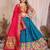 Silk Lehenga Choli with Paithani Border & Teal Blue Dupatta Traditional Festive & Wedding Wear Lehenga Set for Women