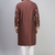 brown embroidered silk kurta pant set for men