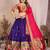 Silk Lehenga Choli with Paithani Border & Teal Blue Dupatta Traditional Festive & Wedding Wear Lehenga Set for Women