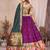 Silk Lehenga Choli with Paithani Border & Teal Blue Dupatta Traditional Festive & Wedding Wear Lehenga Set for Women