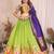 Silk Lehenga Choli with Paithani Border & Teal Blue Dupatta Traditional Festive & Wedding Wear Lehenga Set for Women