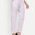 white high waist cotton trousers for women with side pocket