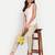 beige high waist cotton trousers for women with side pocket