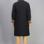 black ethnic embroidered silk kurta pant set for men