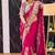 Designer soft rangoli silk embroidered work saree with stitched blouse