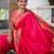 Pink elegant art silk woven saree with rich zari border