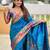 Sky blue elegant art silk woven saree with rich zari border