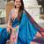 Sky blue elegant art silk woven saree with rich zari border