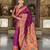 Wine elegant art silk woven saree with rich zari border