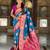 blue elegant art silk woven saree with rich zari border