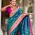 Rama green elegant art silk woven saree with rich zari border