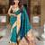 Rama green elegant art silk woven saree with rich zari border
