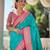 Rama green elegant art silk woven saree with rich zari border