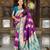 violet elegant art silk woven saree with rich zari border