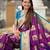 violet elegant art silk woven saree with rich zari border
