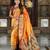 Mustard elegant art silk woven saree with rich zari border