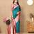 Rama green elegant art silk woven saree with rich zari border