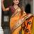 Mustard elegant art silk woven saree with rich zari border