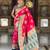 Pink elegant art silk woven saree with rich zari border