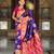 Violet elegant art silk woven saree with rich zari border