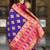 Violet elegant art silk woven saree with rich zari border