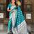 Rama green elegant art silk woven saree with rich zari border