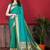 Rama green elegant art silk woven saree with rich zari border