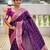 Magenta elegant art silk woven saree with rich zari border