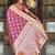Pink elegant art silk woven saree with rich zari border