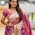 Pink elegant art silk woven saree with rich zari border