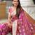 Pink elegant art silk woven saree with rich zari border