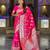 Pink elegant art silk woven saree with rich zari border