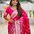 Pink elegant art silk woven saree with rich zari border