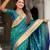Rama green elegant art silk woven saree with rich zari border