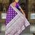 Purple elegant art silk woven saree with rich zari border