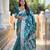 Rama green elegant art silk woven saree with rich zari border