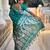 Rama green elegant art silk woven saree with rich zari border