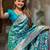 Rama green elegant art silk woven saree with rich zari border