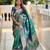 Rama green elegant art silk woven saree with rich zari border