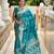 Rama green elegant art silk woven saree with rich zari border