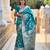 Rama green elegant art silk woven saree with rich zari border